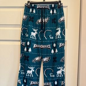 Philadelphia Eagles Green & White Fleece Winter-themed Pajama Pants